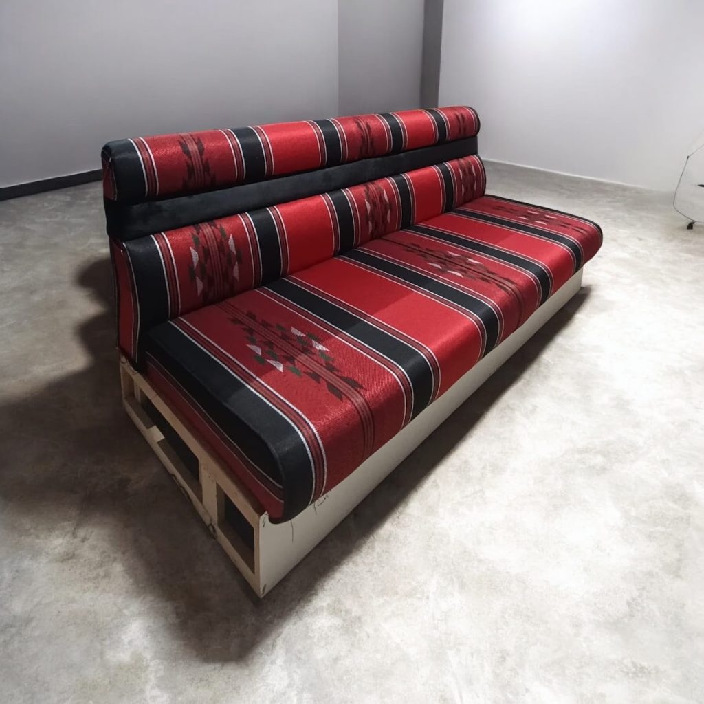 Custom Arabic Majlis sofa made for a coffee house in Ohio